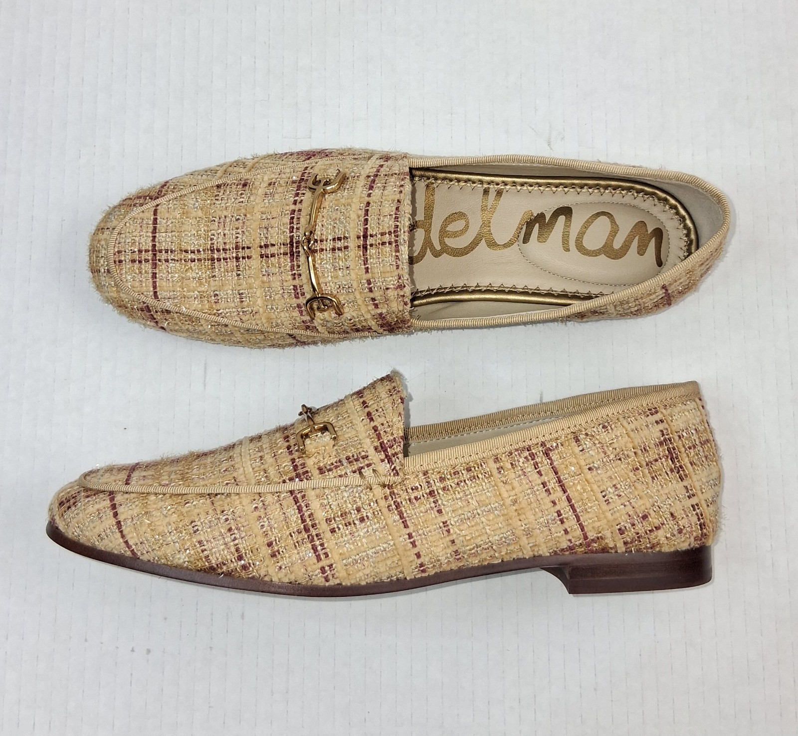 Sam Edelman Loraine Bit Beige Multicolor Wool Blend Loafers 7.5