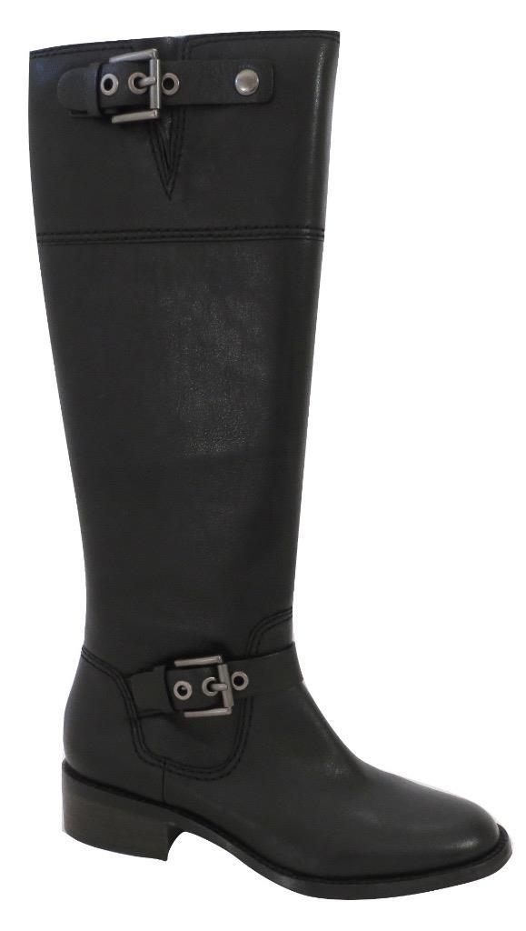 New NIB RARE Coach Jacinda Tall Black Leather Knee High Riding Boots $398.00 Ret