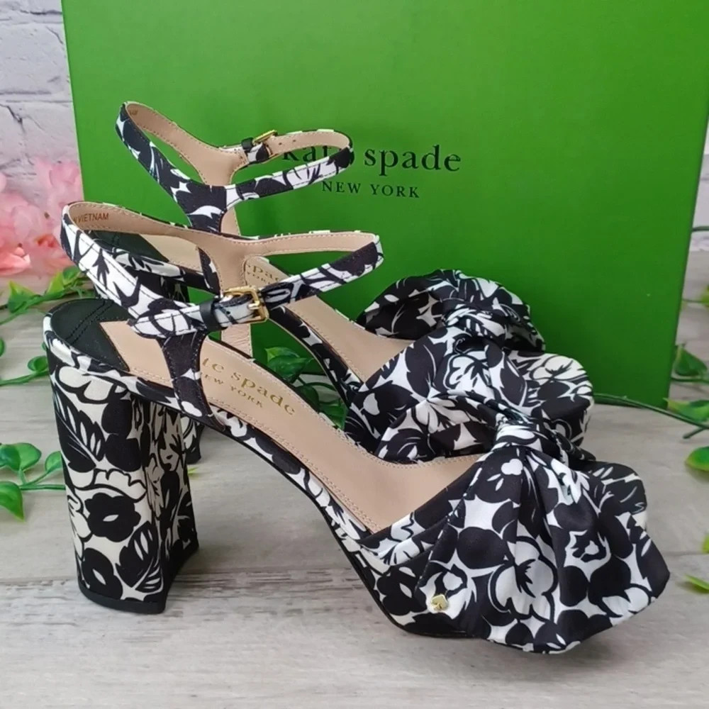 Kate Spade NY Lucie Tropical Foliage Floral Print Platform Sandal