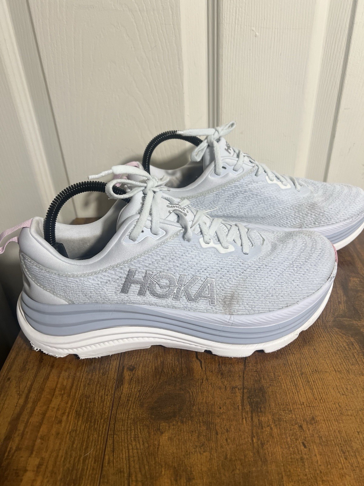 HOKA Womens Gaviota 5 Sea Ice Pink Twilight 1134235-SCP Has Wear See Pictures