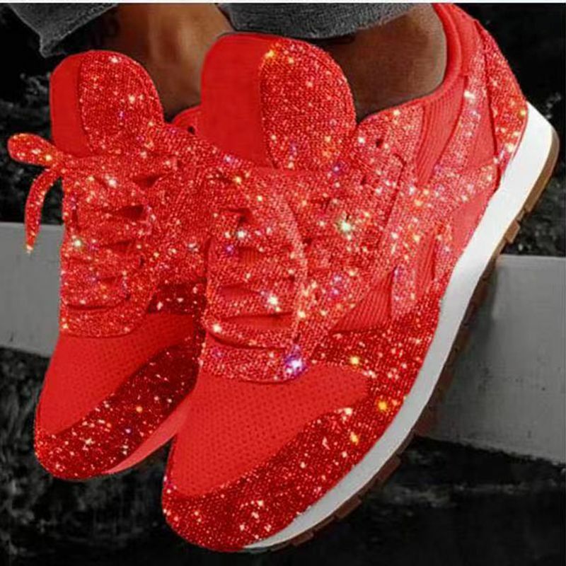 Women Flat Sneakers Casual Female Lace Up Platform Comfortable Plus Size
