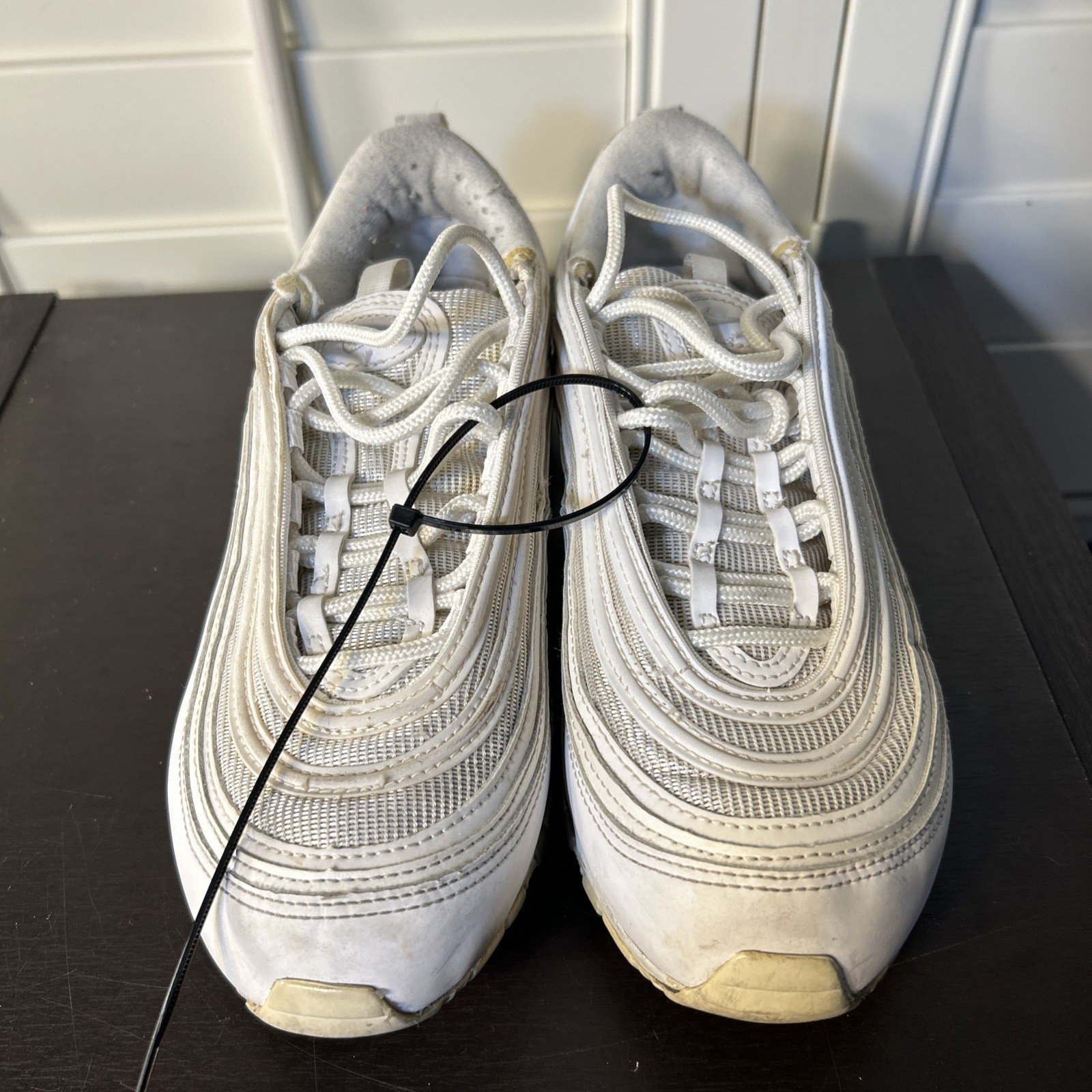 Nike Air Max 97 Women’s Size 8 Triple White Sneakers Shoes 921733-100