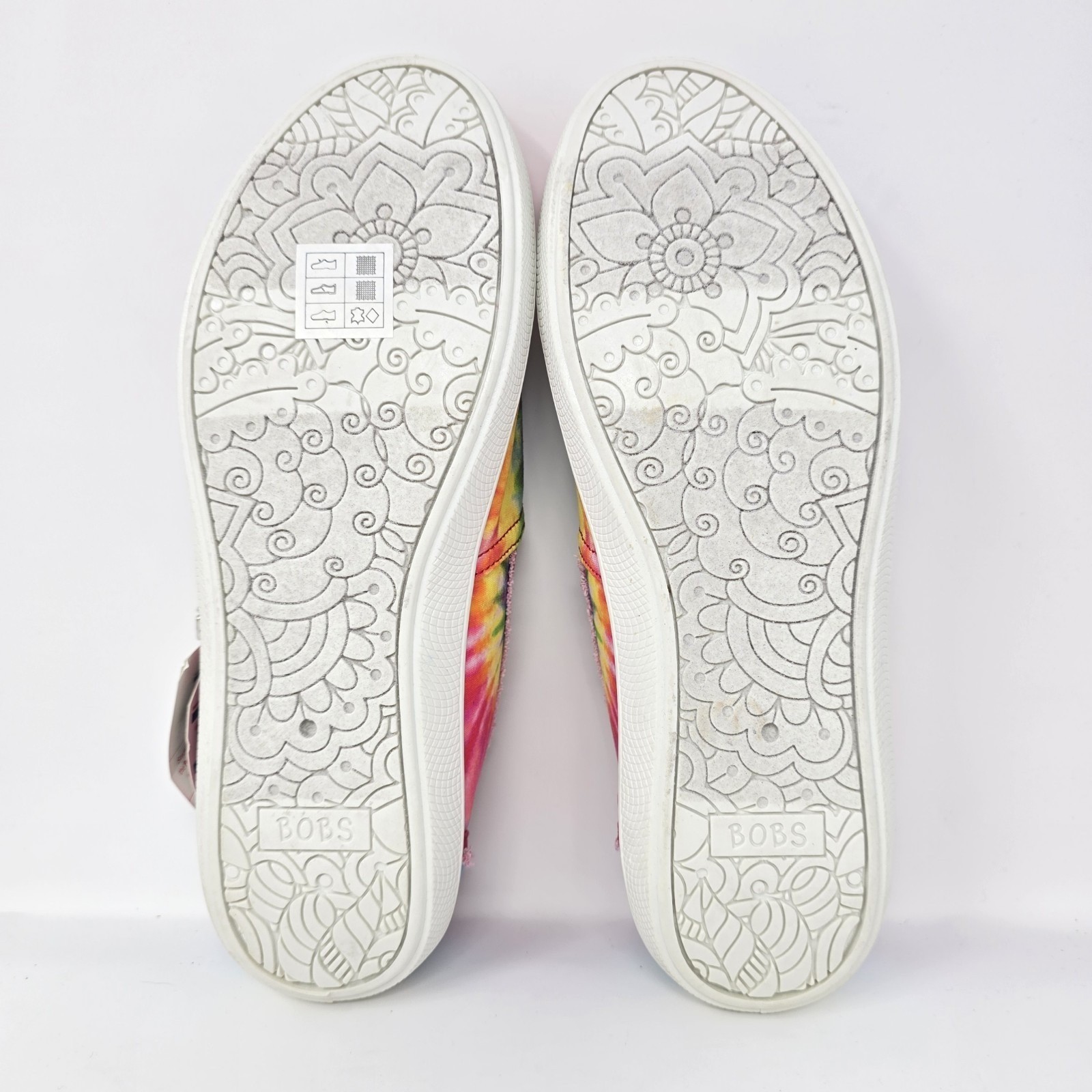 Skechers BOBS Women 8.5 Tie Dye Memory Foam Slip On Shoes Multi Color 113150 MLT