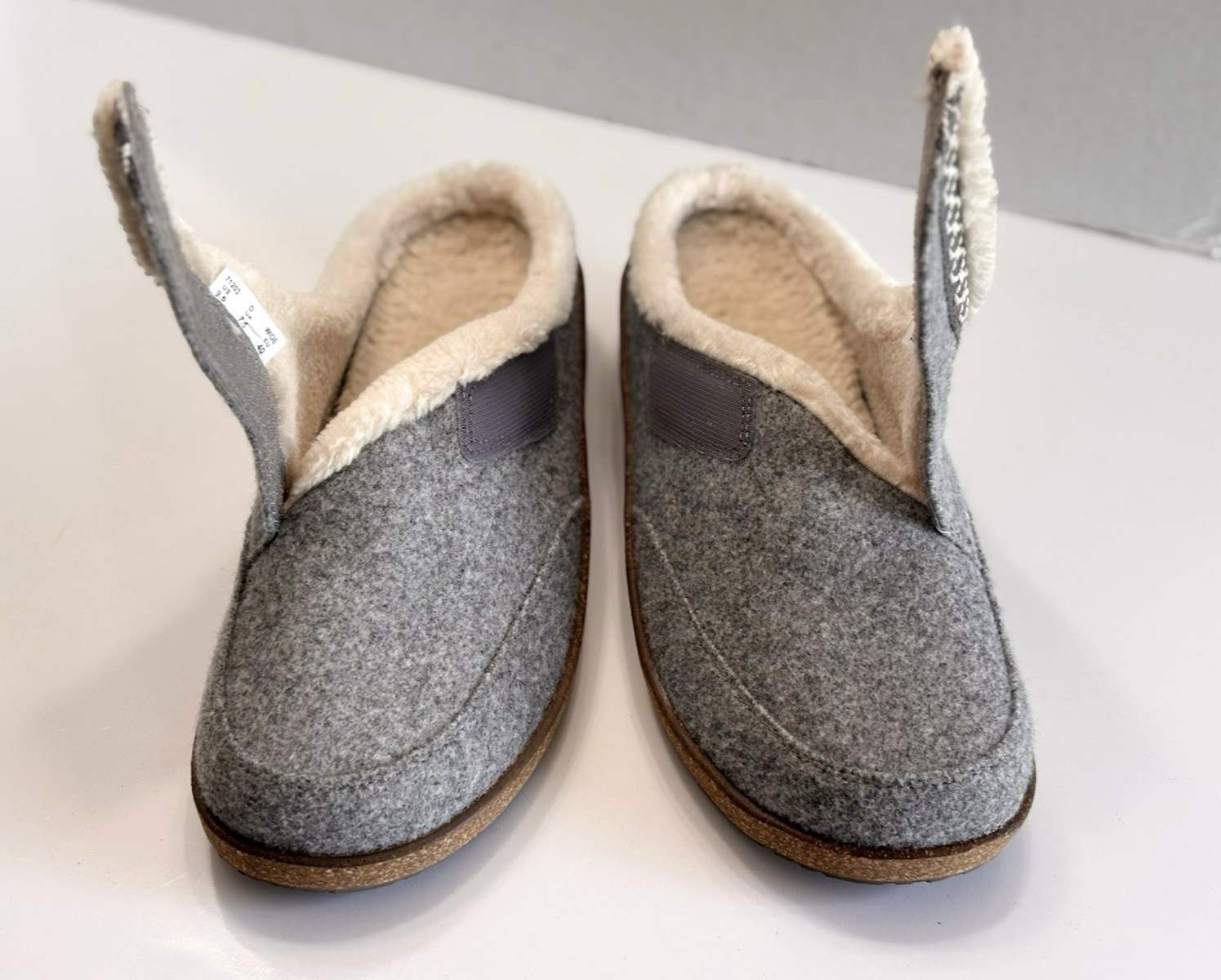 OrthoFeet Clara Orthopedic Adjustable Mule Women’s 9.5 Wide Grey Wedge Slippers