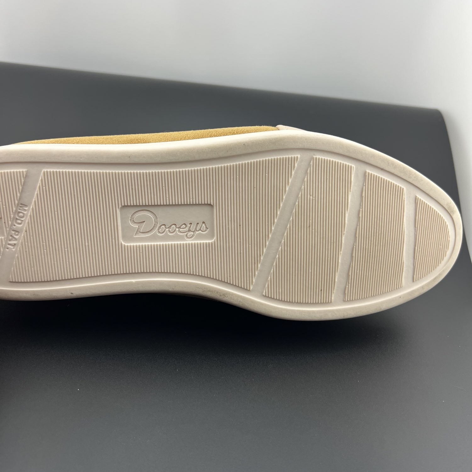 Dooeys Recycled Vegan Suede Leather House Loafers Tan / Cream