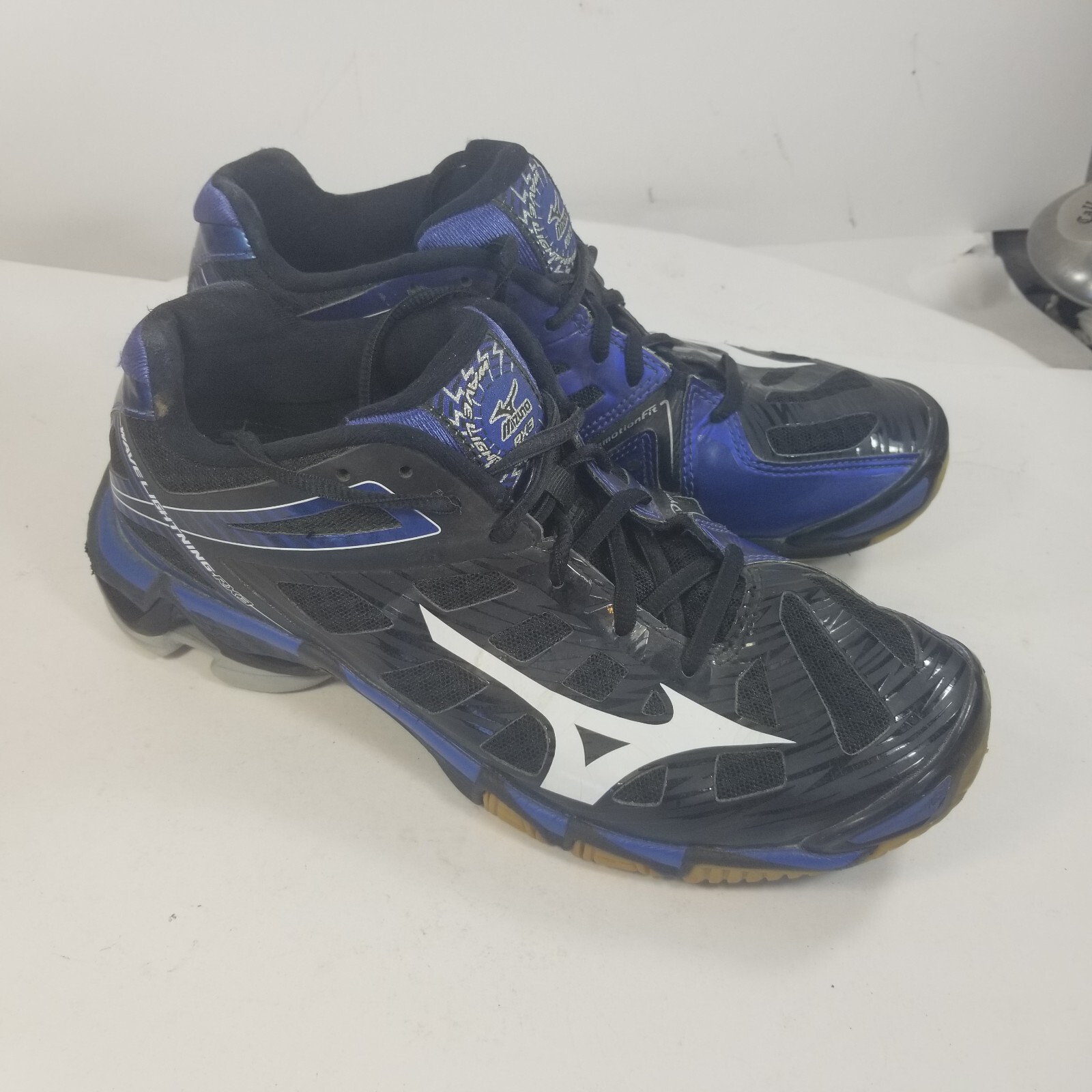 Mizuno Wave Lightning RX3 Black Blue Running Shoes Women’s Sz 9