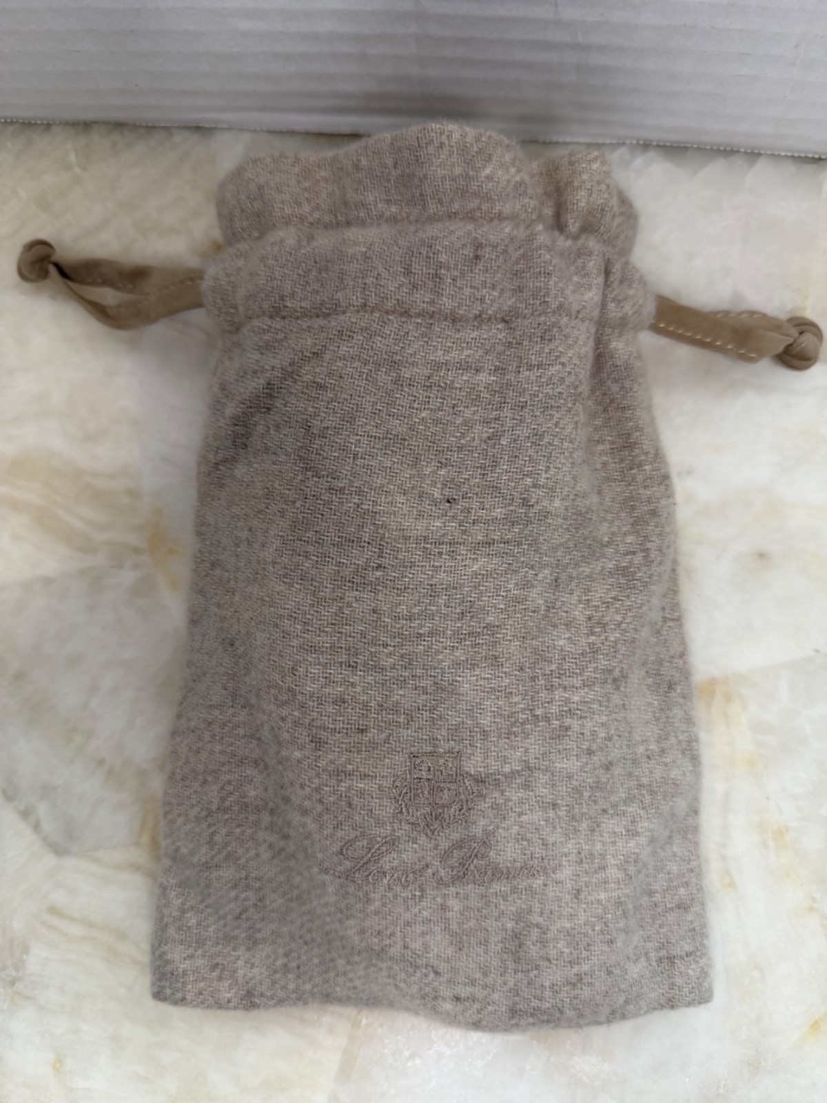 New Loro Piana Suede Ballerina Slippers 100% Cashmere Lined + Travel Pouch 38