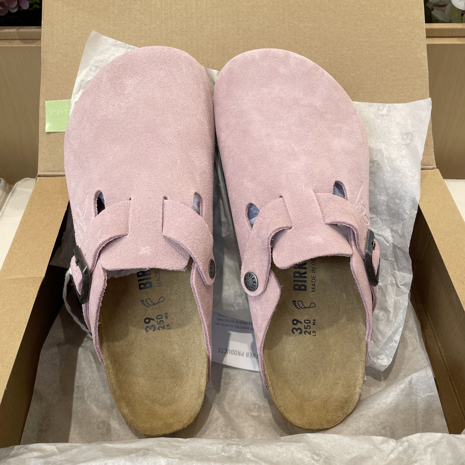Birkenstock Boston x Stussy Suede Women and Men Caramel Clog Shoes-Size EU 37-45