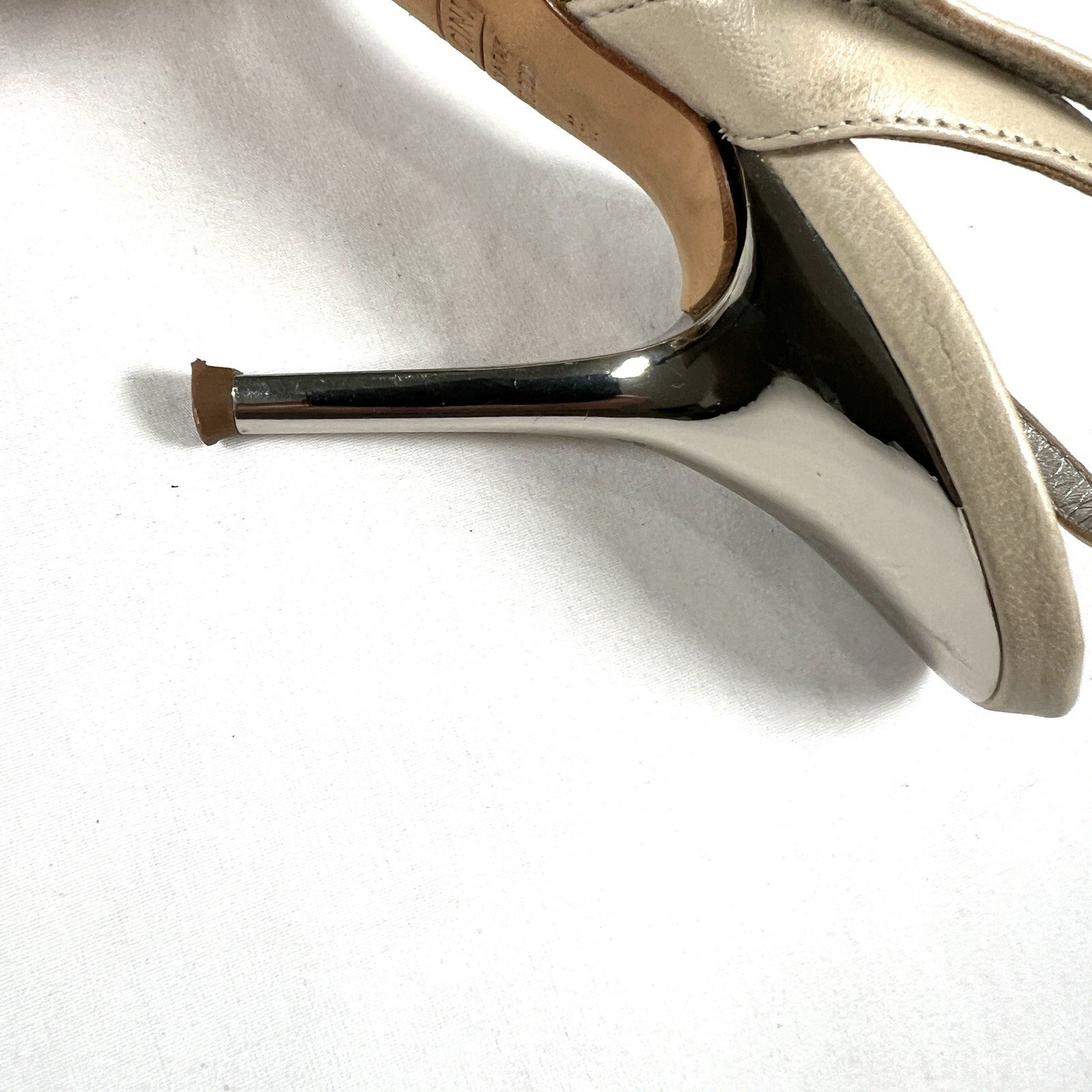 Giuseppe Zanotti Leather Slingback Stiletto Heels Italy Minimalist EU 36 US 6