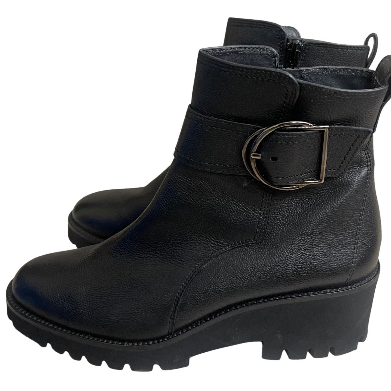 Paul Green Dynamic Buckled Boots Austria Size7 USA 9.5 wore 1x boots leather