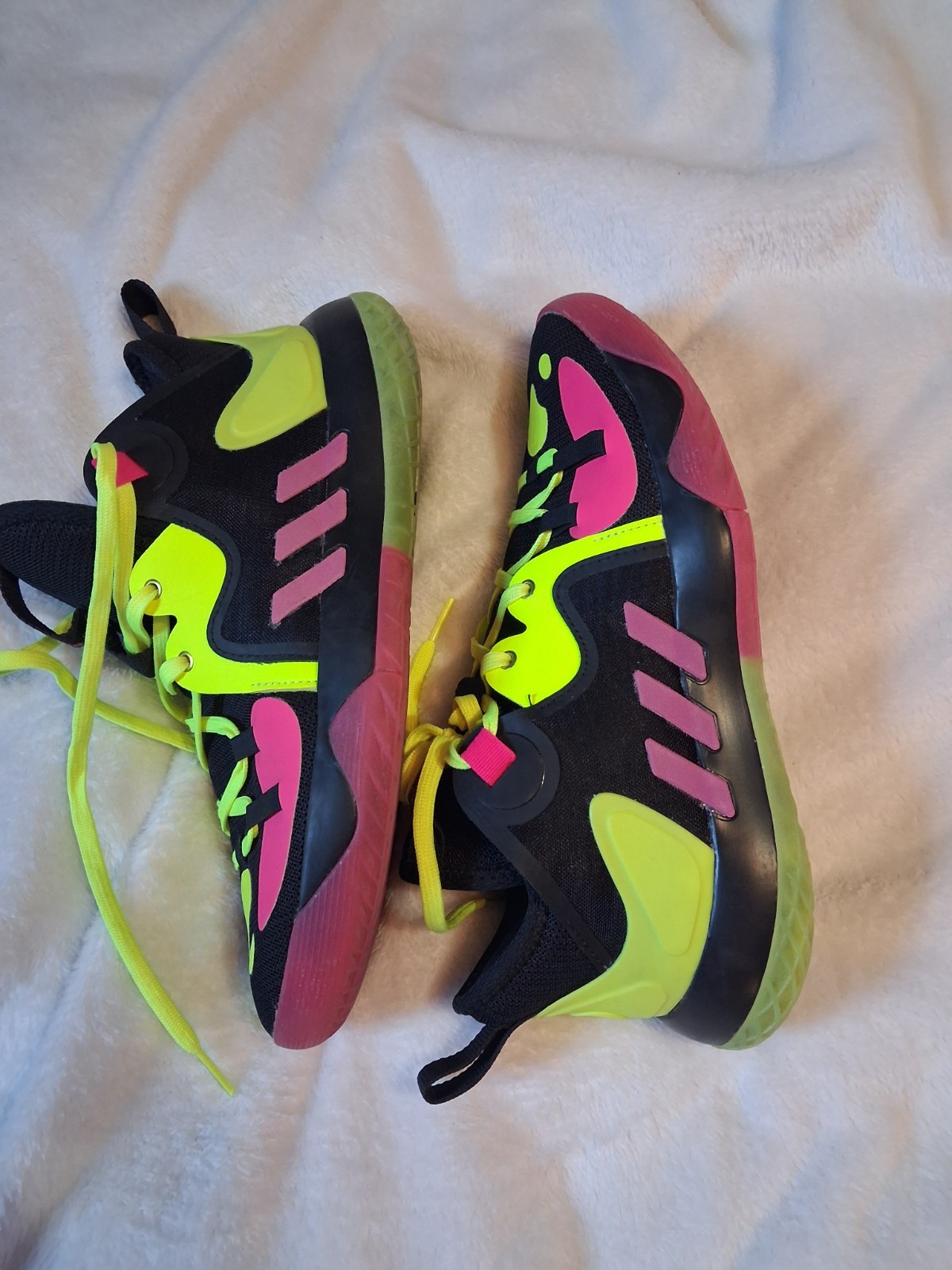 Adidas Neon Yellow&Pink ☆BOUNCE☆ Womens Running/Gym Shoes Size 6