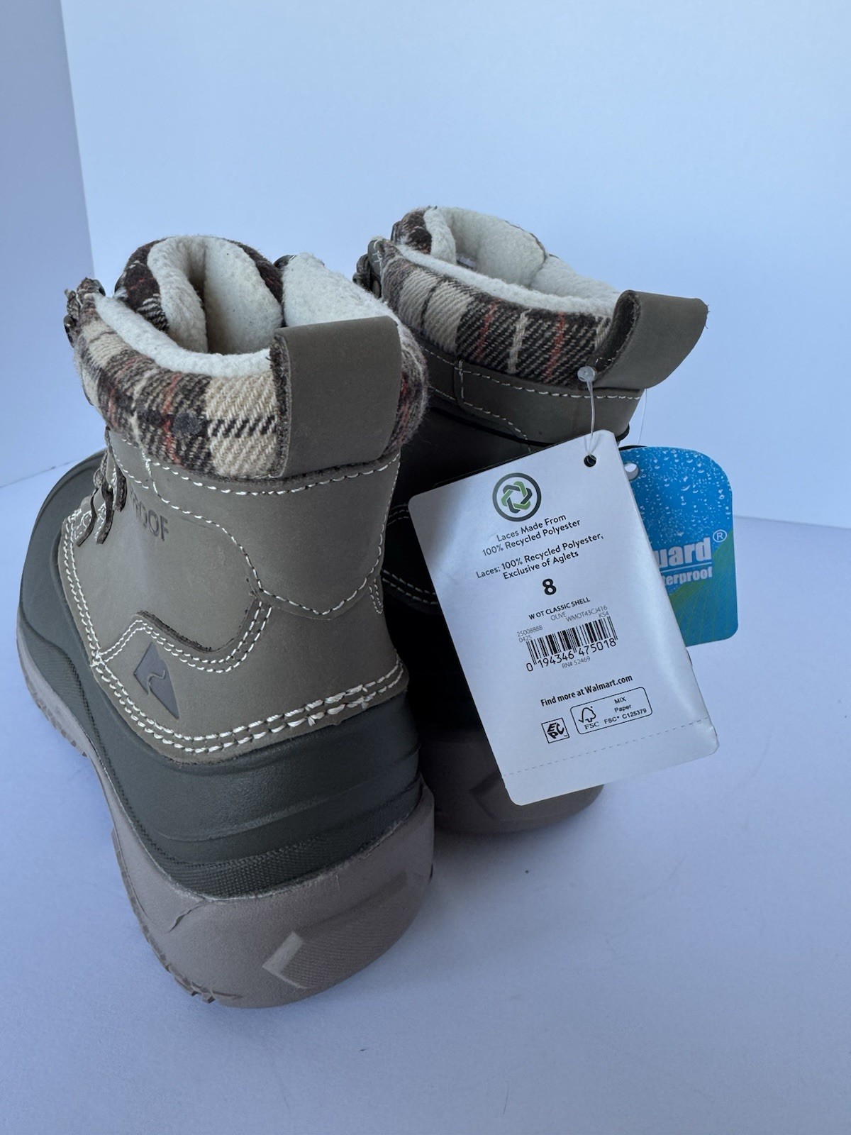 OZARK TRAIL WOMEN’S SNOW BOOTS, 8M, WATERPROOF, 3M THINSULATE, LEATHER, NEW