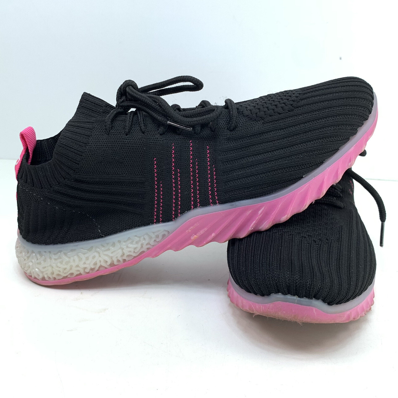 Danskin Positive Womens Shoe Size 10 Lace Up Sneaker Black Purple