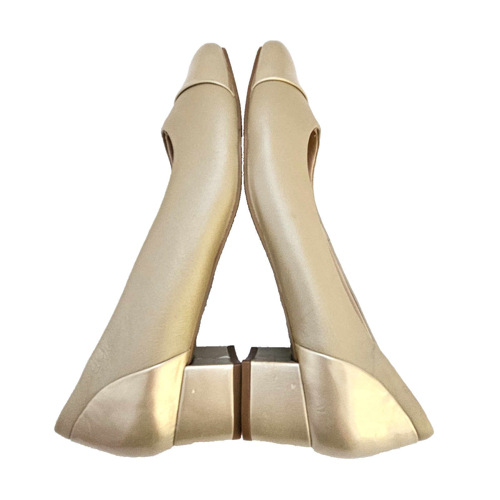 Trotters Daisy Pumps Womens 10M Beige Pale Gold Cap Toe