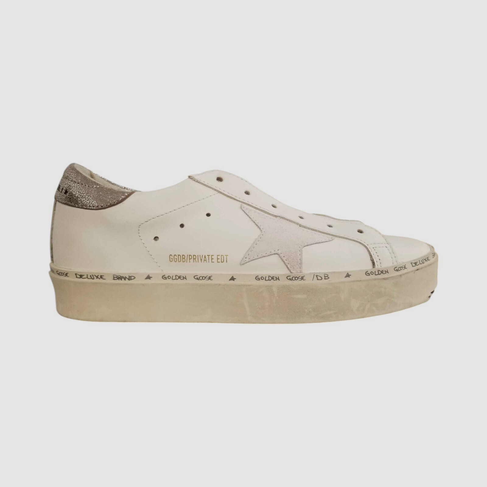 Golden Goose Women’s White Pure Star Leather Low-Top Sneaker Shoes Size 38