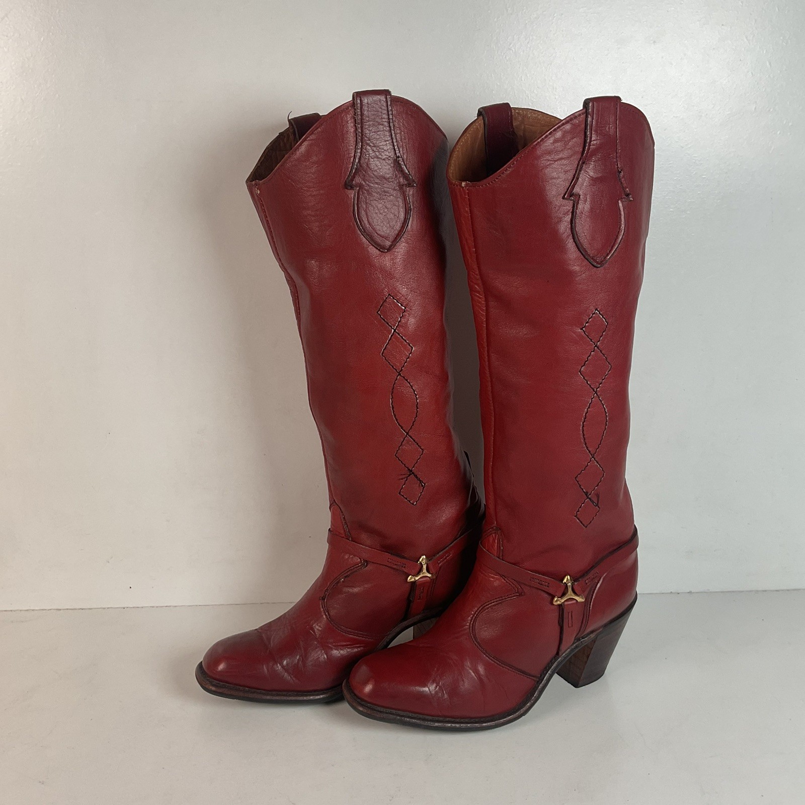 Vintage Wrangler Tall Western Harness Boots | USA Made | Women’s 7 M