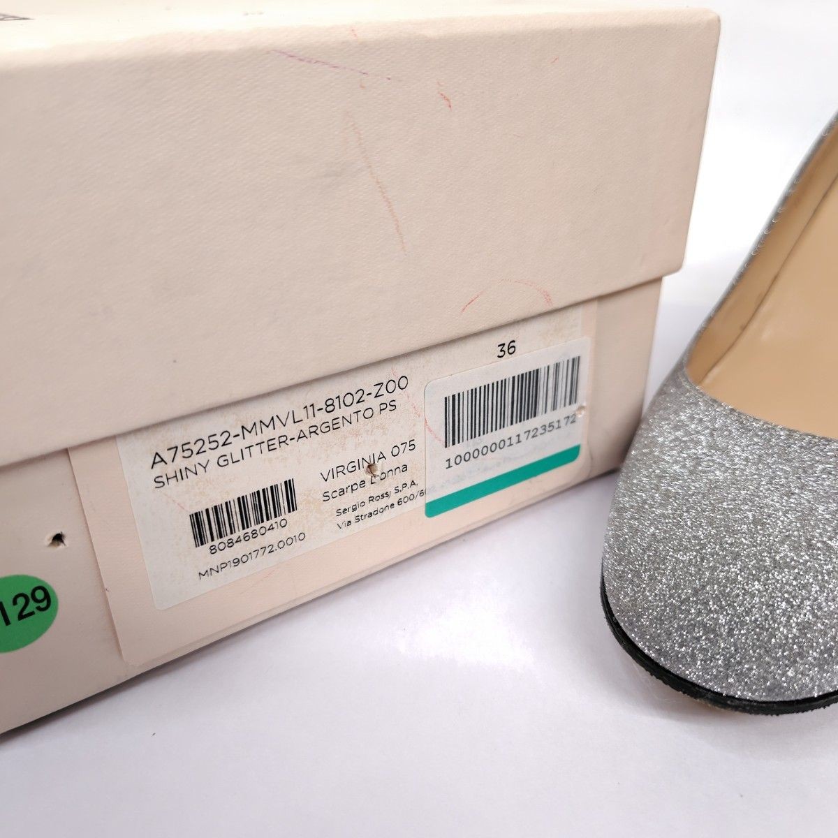 Sergio Rossi Pumps Shiny Glitter Silver Women’s Size EU36/US6
