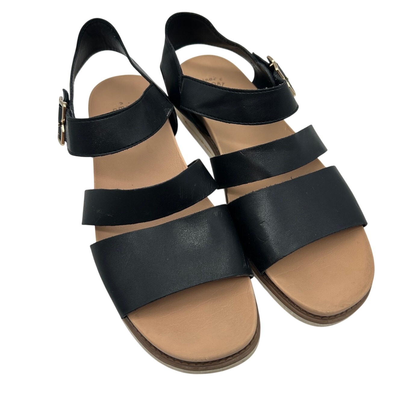 Dr. Scholl’s Island Glow Faux Leather Ankle Strap Wedge Sandal Size 9 Summer