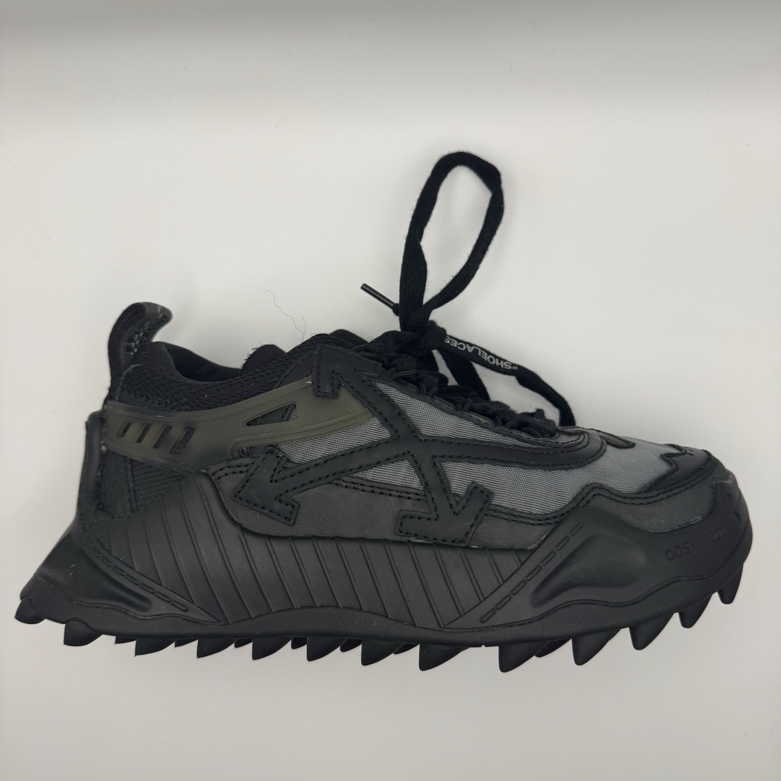 Off-White Odsy-1000 Women’s Size 6 Black Grey Designer Sneakers