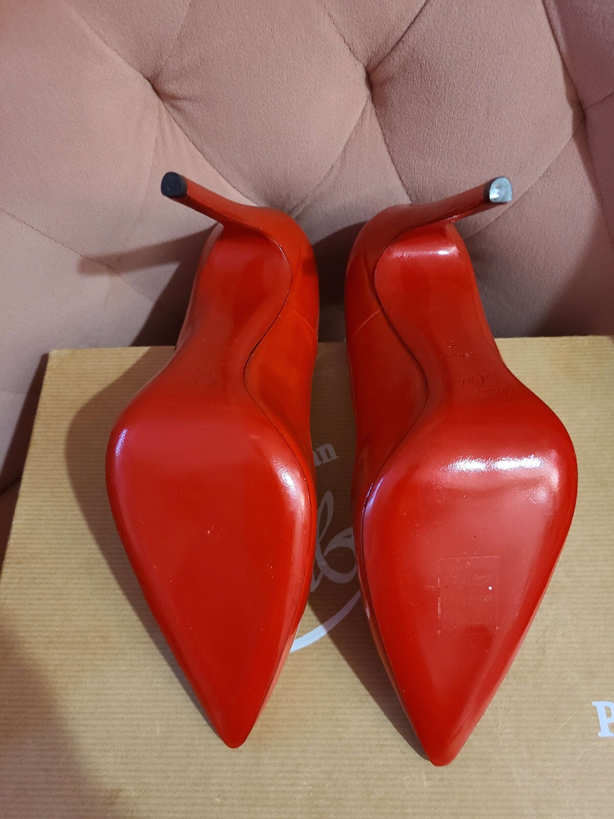 Christian Louboutin Red So Kate 120 dyed red patent leather US size 6.5