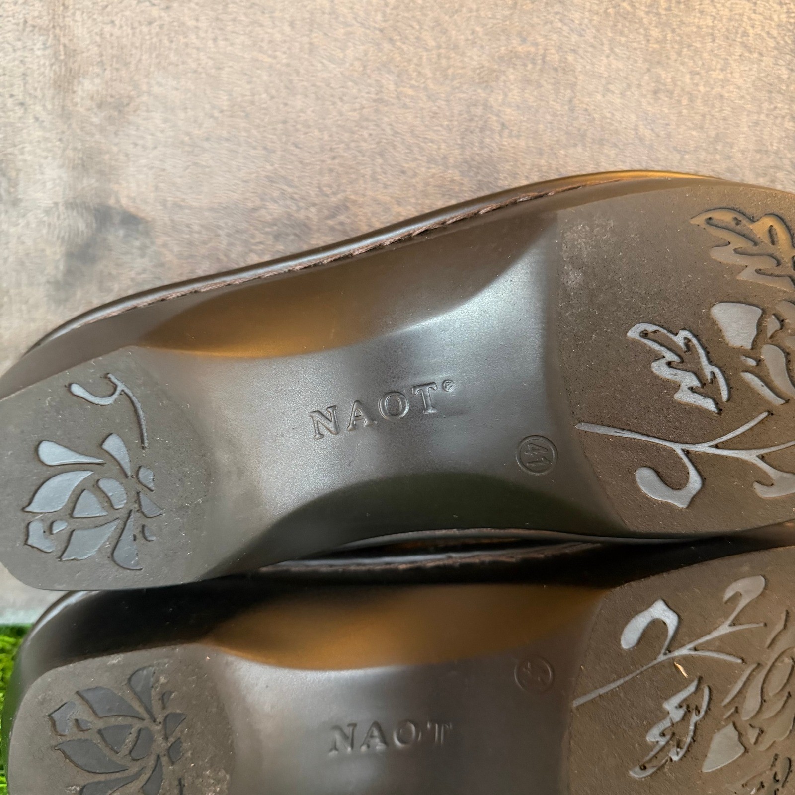 Naot Belize Leather Clogs Mules Brown Comfort Slip On Women US 10-10.5 Eu 41