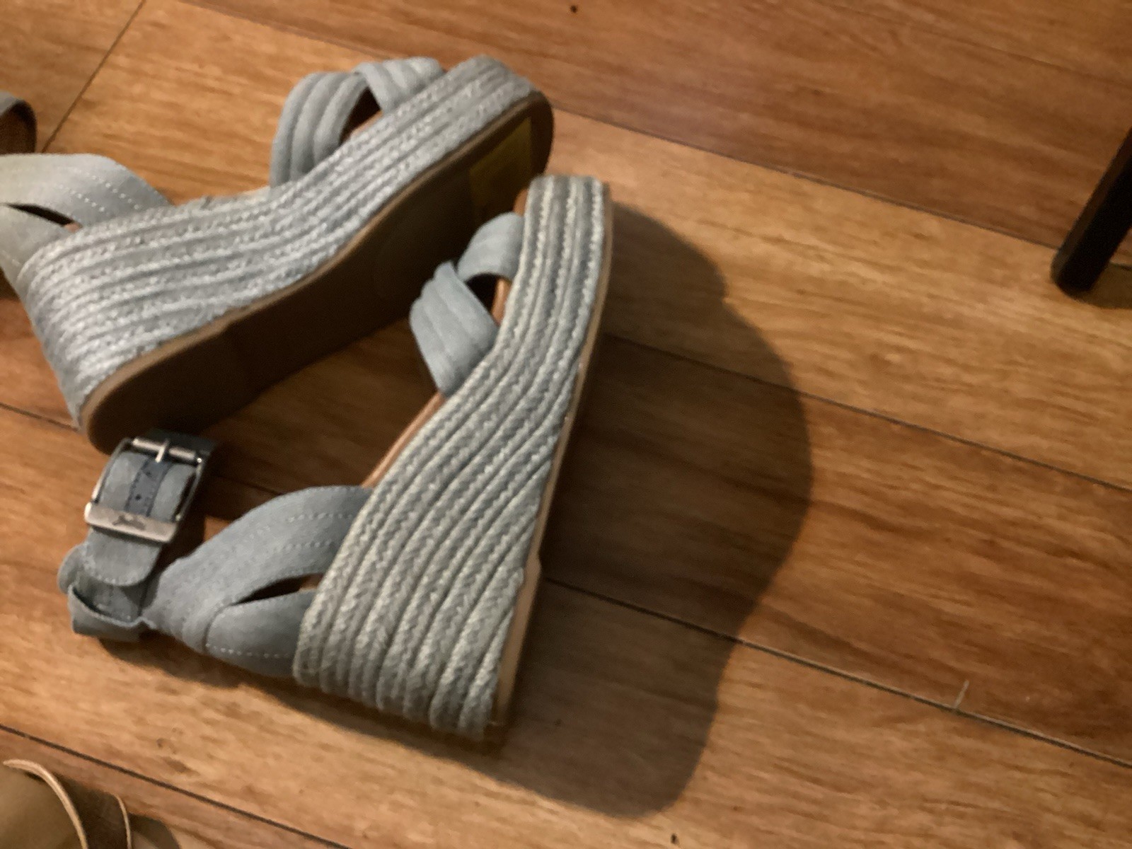 Women’s Zodiac Wedge Espadrille Sandal Lt. Denim Blue Size 6 New