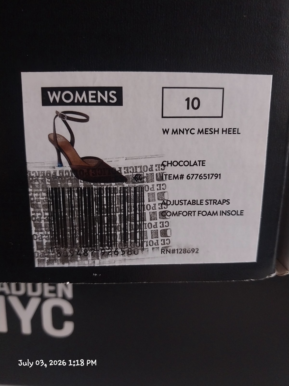 Madden NYC Mesh Brown Chocolate Heel Size 10 Nwt