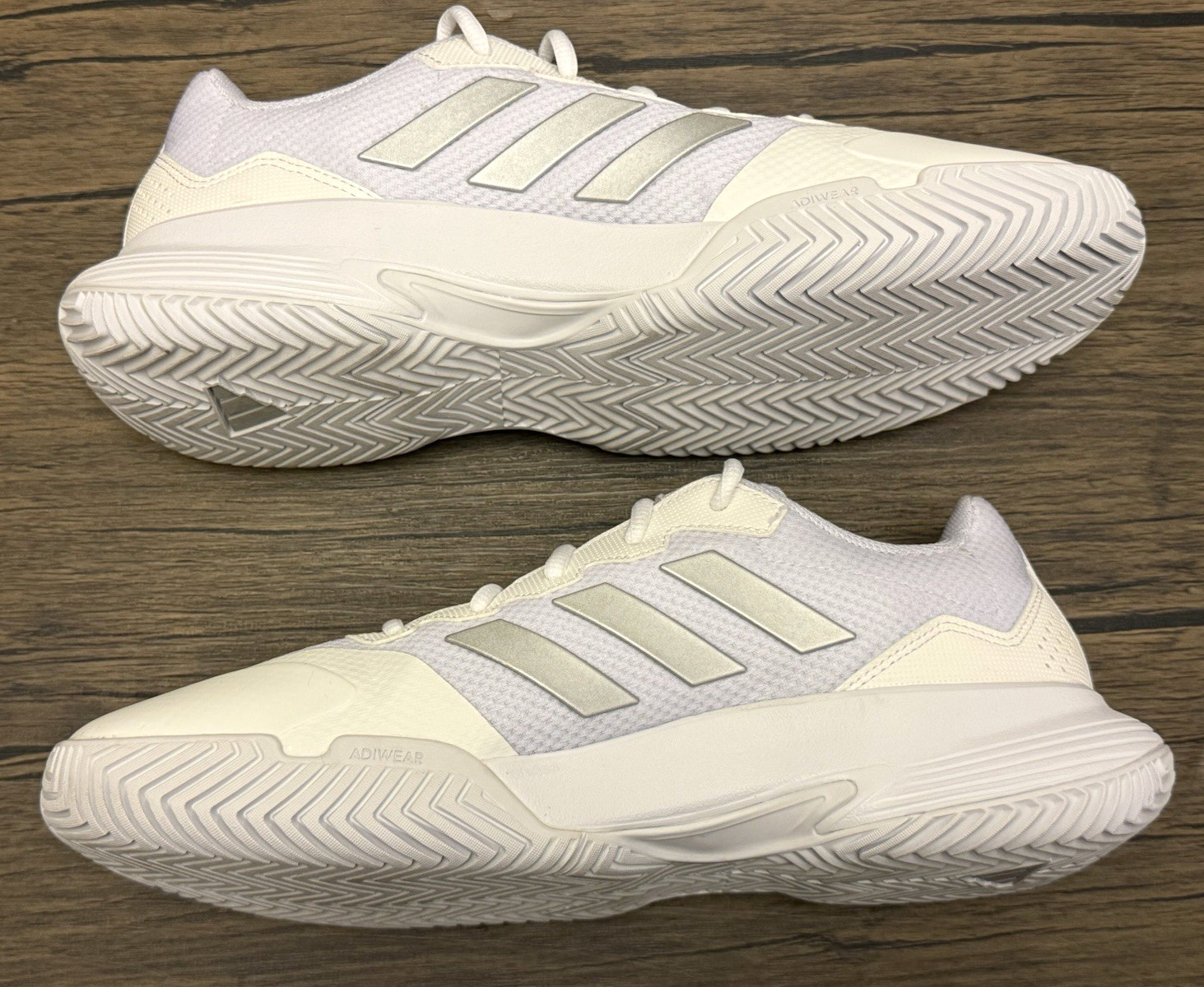 Adidas Women’s GameCourt 2 Sneaker, White/Silver Metallic/White, 10.5