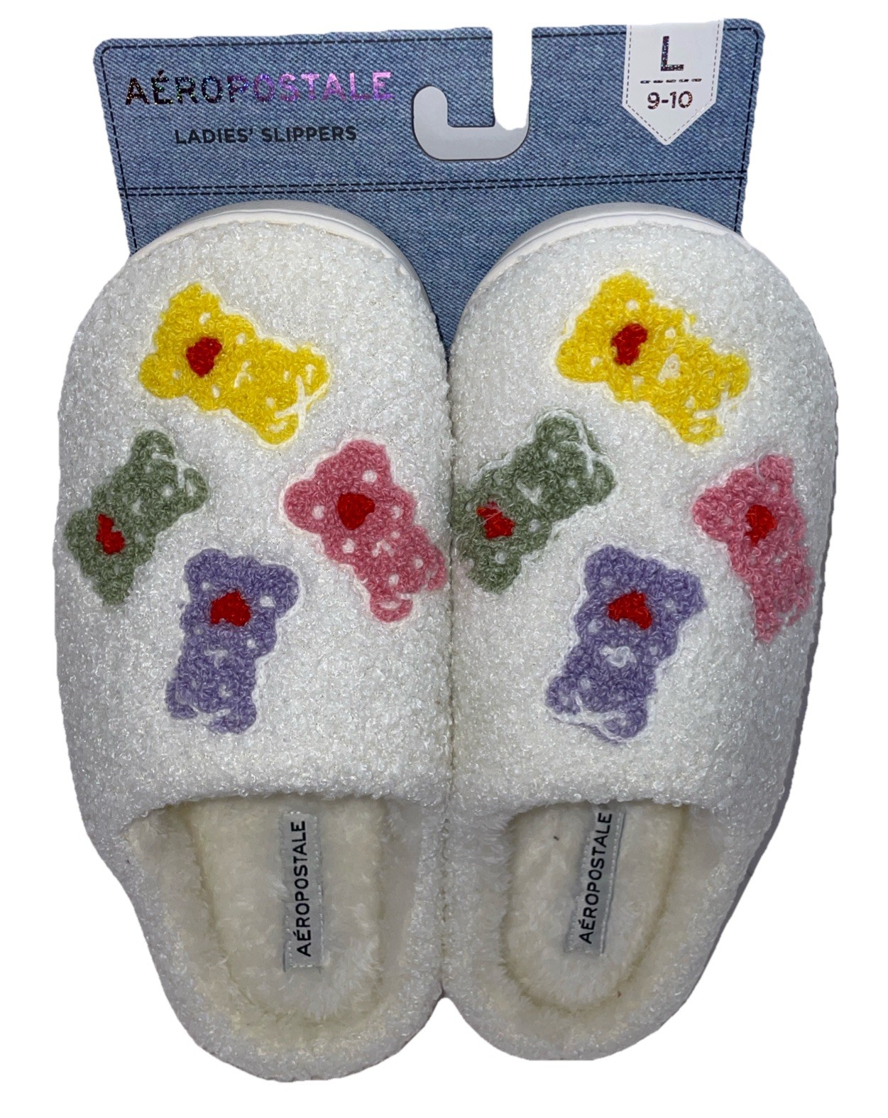 Aeropostale Gummy Bear Slippers Indoor/Outdoor Sz L 9-10 So Cute!