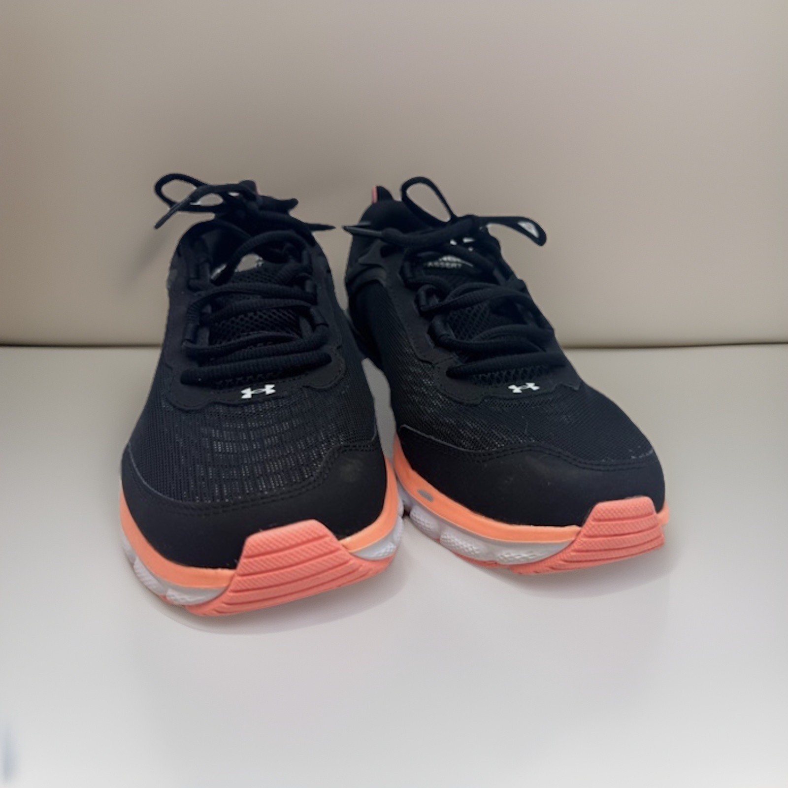 Under Armour Charged Assert Athletic Sneakers Women’s Black Coral Mesh 7