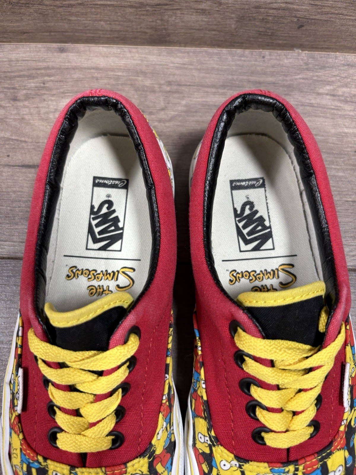 Vans THE SIMPSONS X Customs Bart & Homer Checker Sneakers Shoes Womens Size 8.5