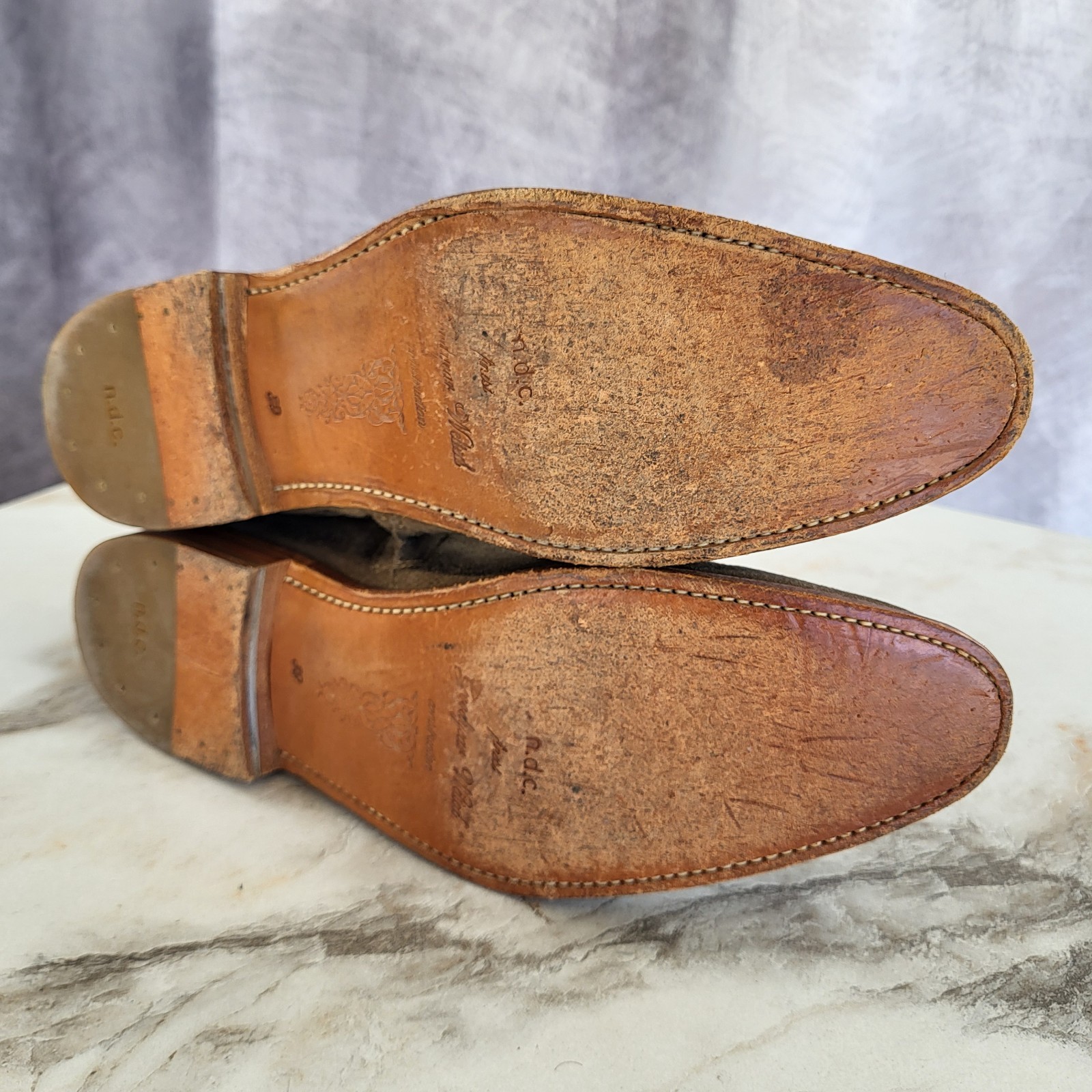 N.D.C Tusitania Hand Made Suede Zip Up Boots Women’s Size 39 Tan