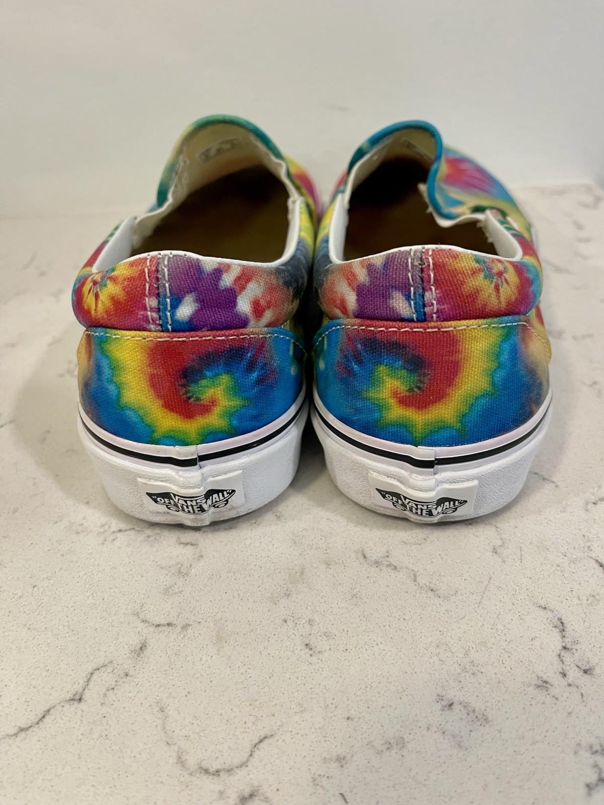 VANS Tie Dye «Rainbow Spirals» Slip On Sneakers~Men’s 6/ Women’s 7.5