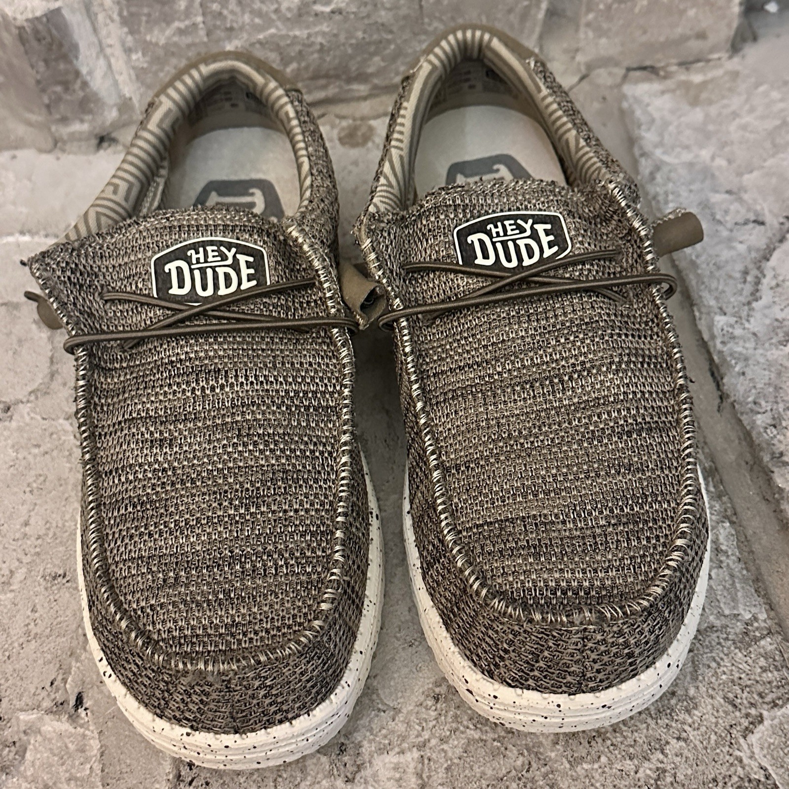 New Hey Dude Wally Sox Brown Boat Deck Loafers Shoes 8 Men / 10 Women 41 EU