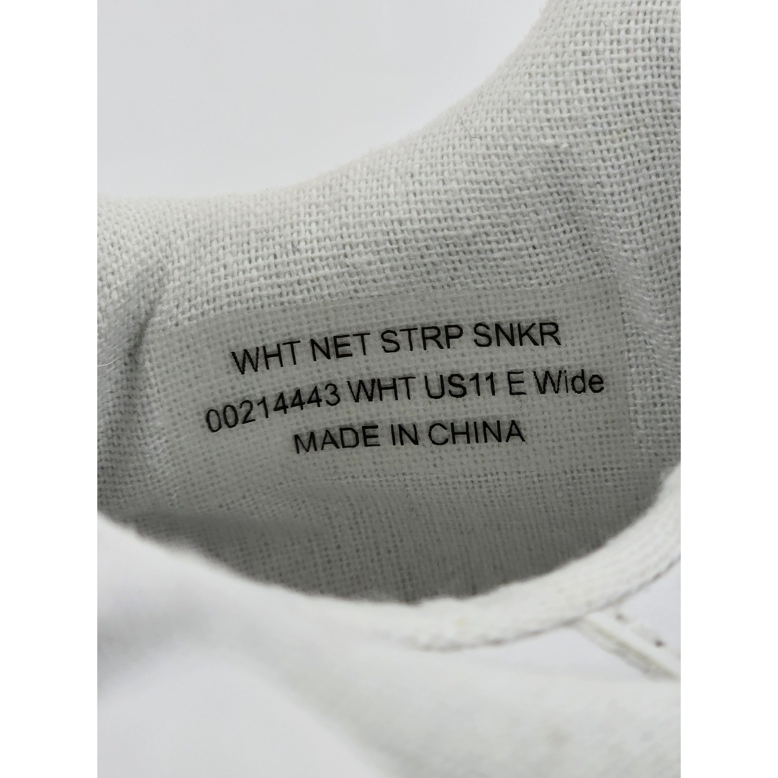 Evans Net Strap Sneaker Womens Size 11 E Wide White Lace Up Casual – Excellent