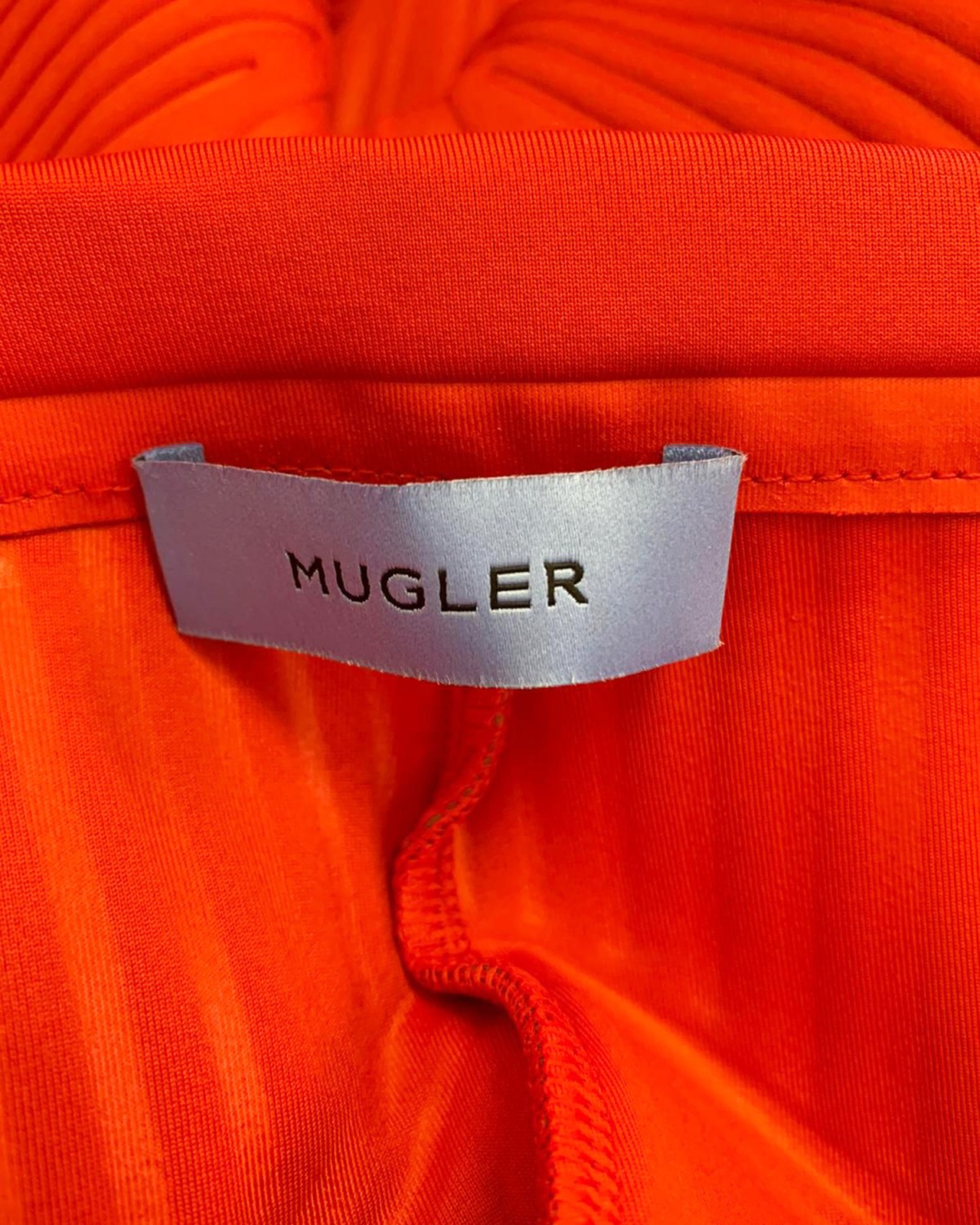 Mugler Ribbed Red Polyester Compression Cycling Shorts Female Red 38
