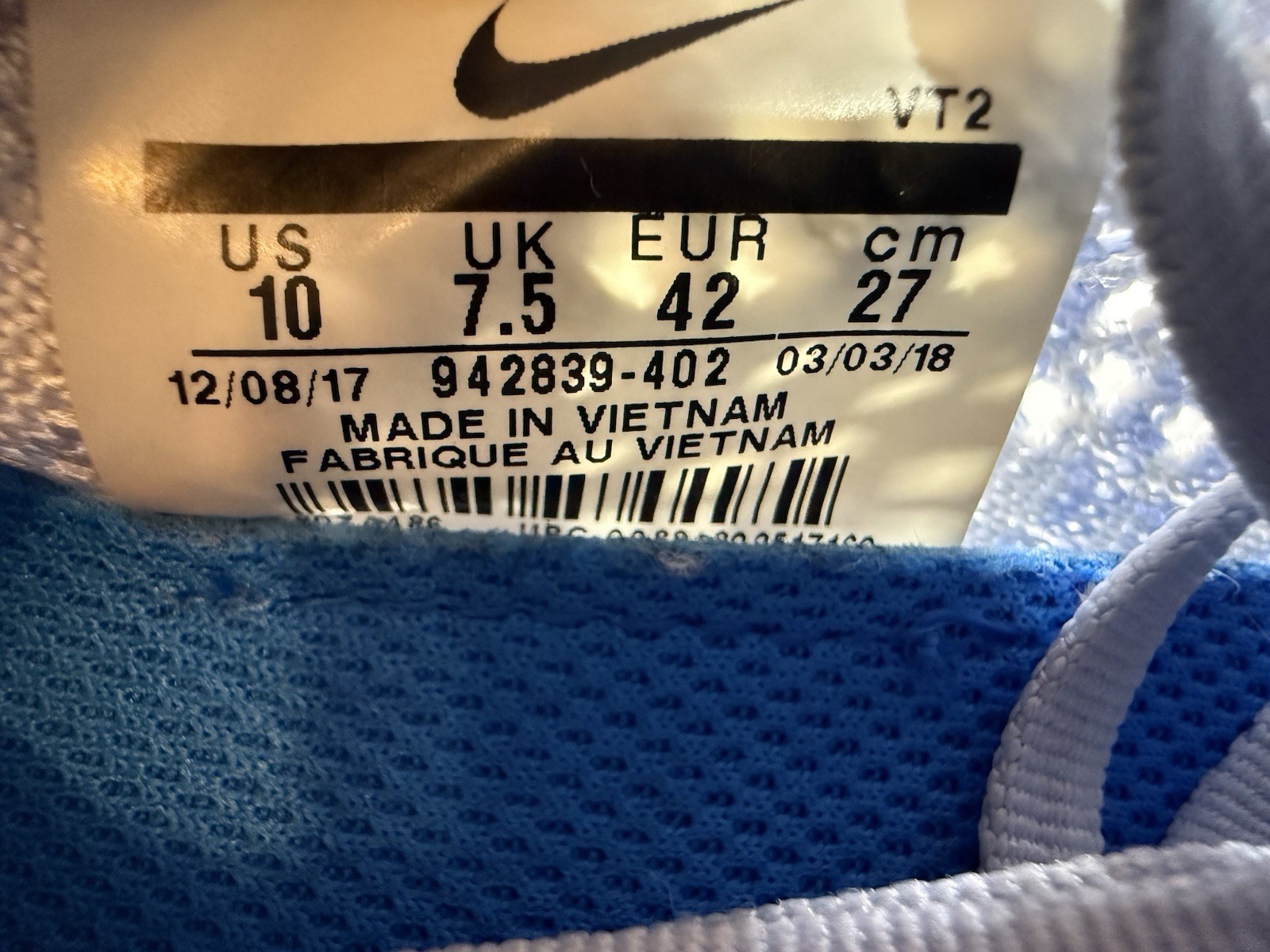 Nike Free RN Flyknit 2018 Women’s Size 10 Running Shoes Hydrogen Blue ⚡️