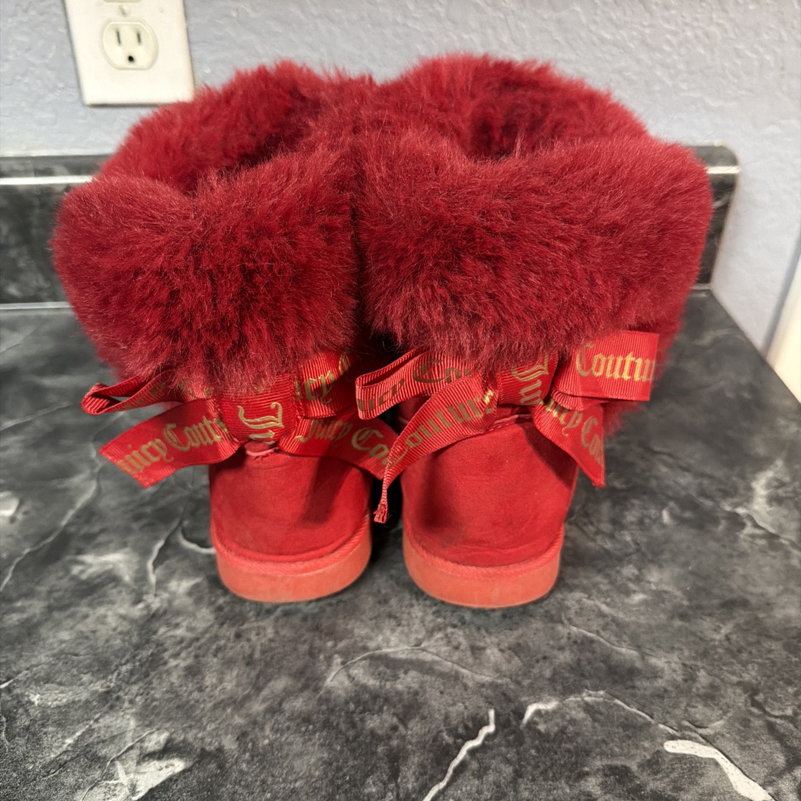 Juicy Couture Women’s King Cozy Cold Weather Booties Red Size Us7 1/2