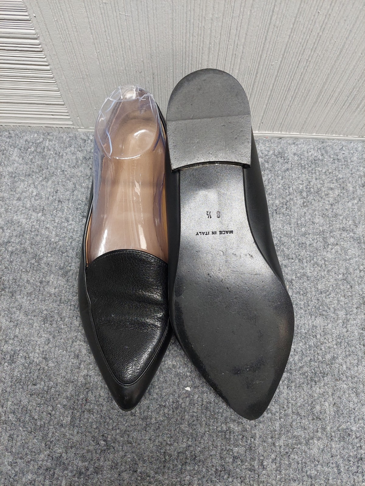 Everlane Women Loafer Flat Shoes 8.5 Black Leather Pointed Toe Formal Business