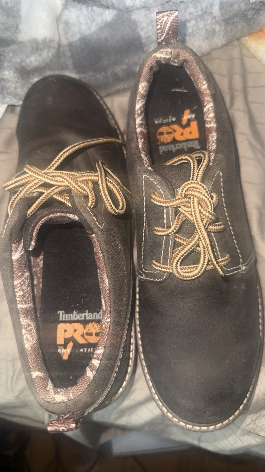 Timberland PRO 434 Womens 8 Brown Hightower Composite Toe Work Safety Oxford