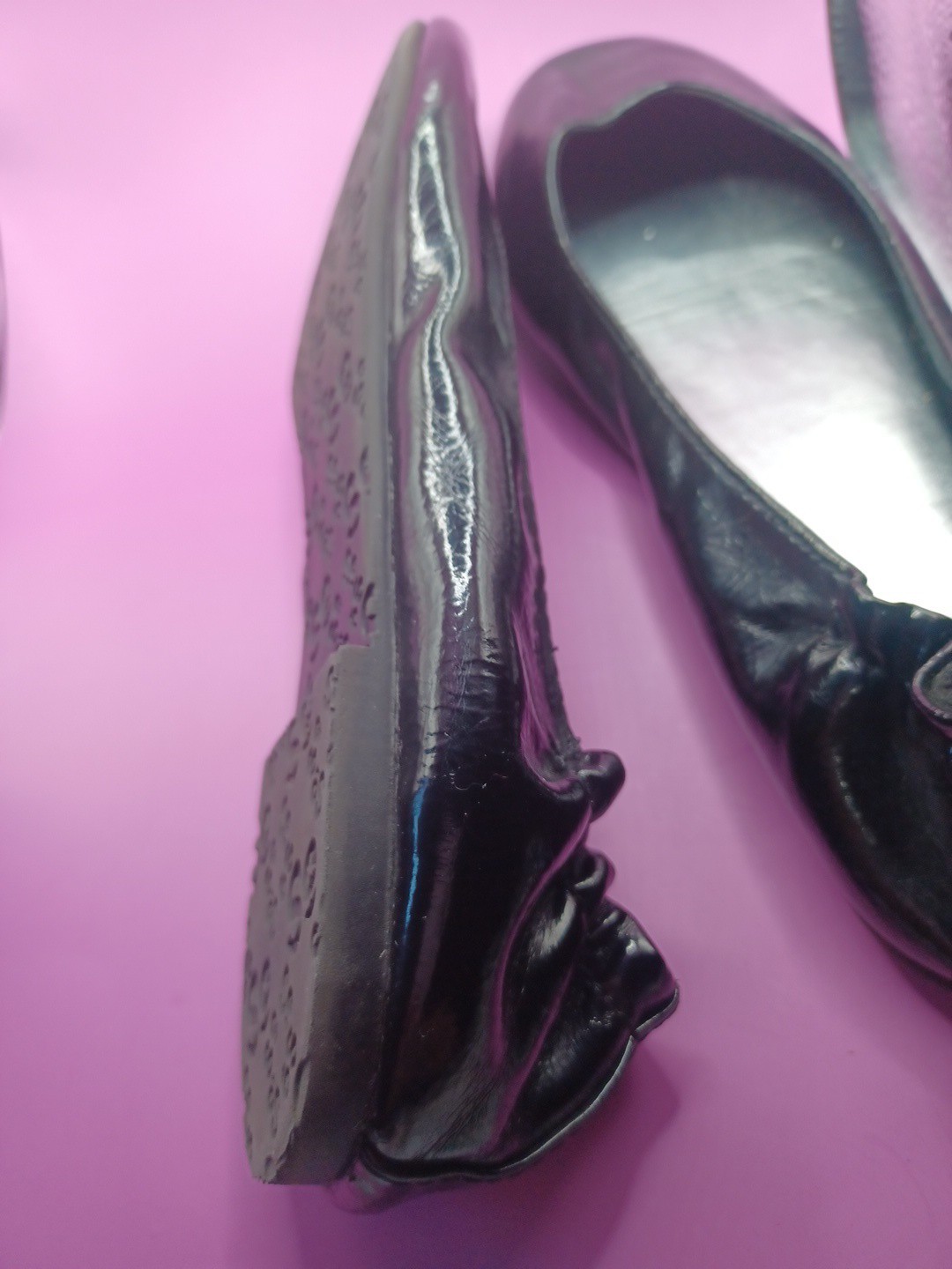 SO Memory Foam Black Ballet Flats Womens Size 8 M