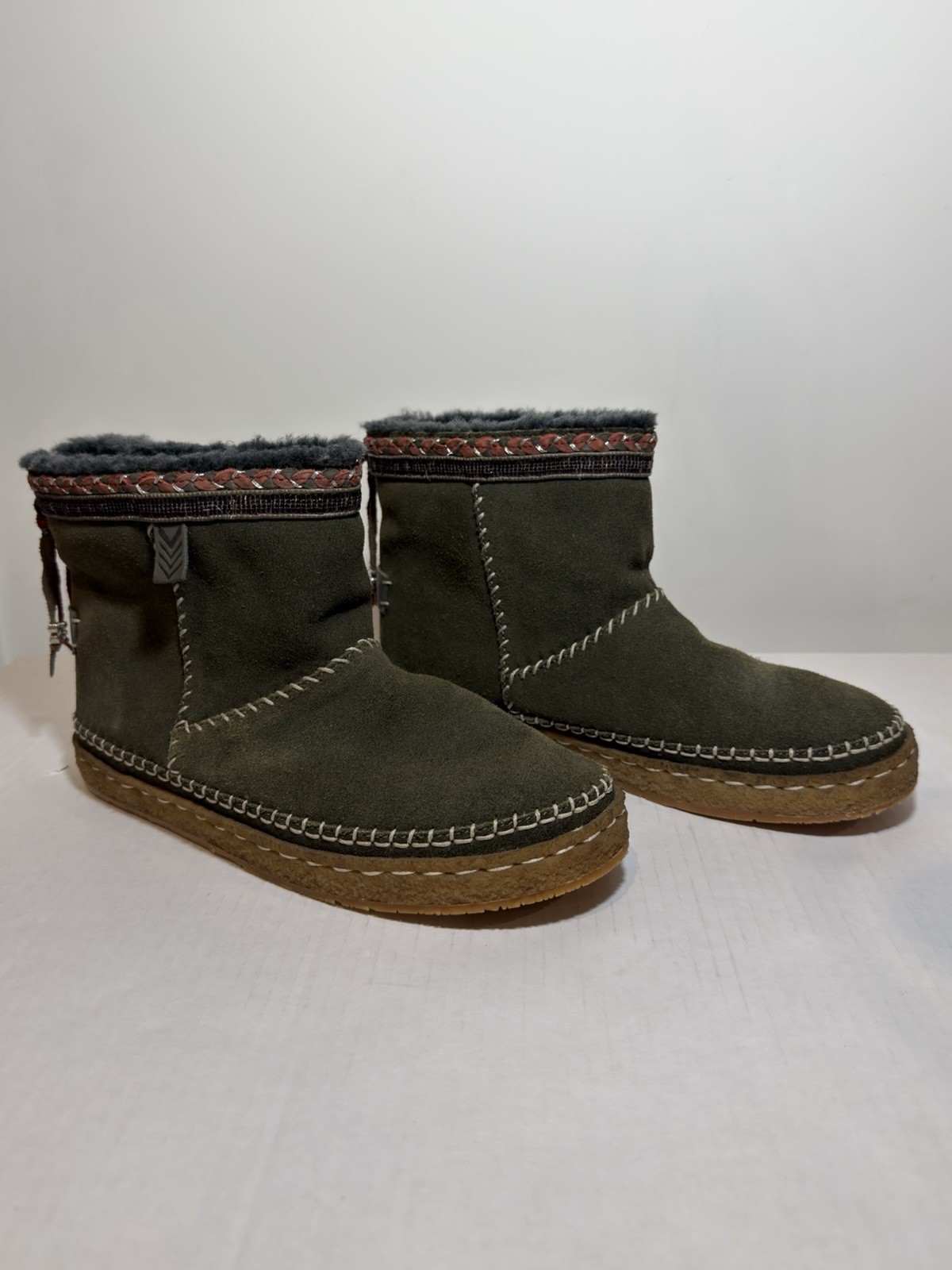 Laidback London🔥Boote Suede Sheepskin/Boho/Prairie/Western/Grunge Sz~40/US 9💥