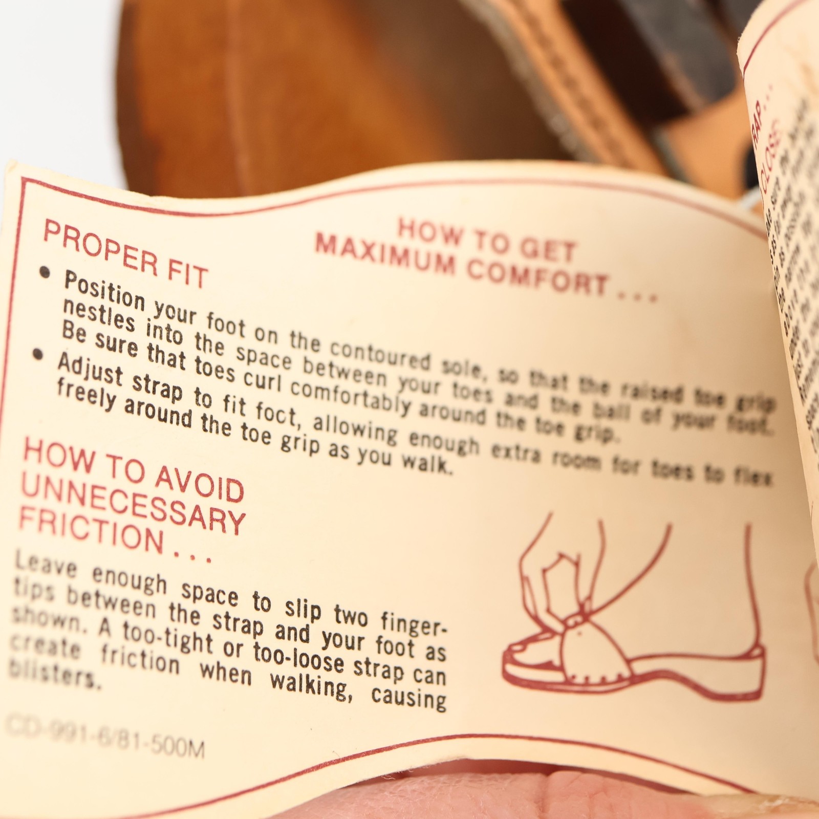 VTG Dr Scholl Womens Original Exercise Sandals Size 6 Brown Clog Wooden Sole 70s