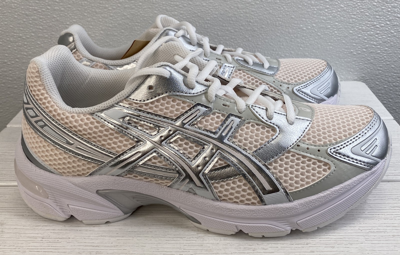 Asics Gel-1130 Unisex Size M8.5 W10 Blush/Pure Silver Mesh Athletic Sneakers