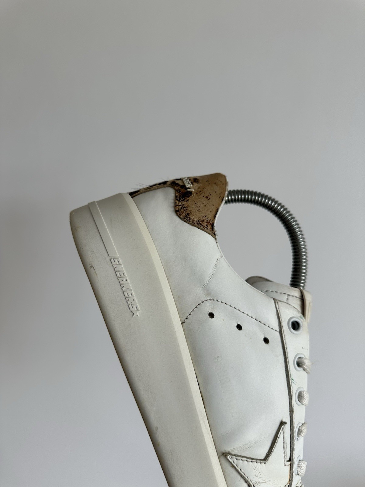 Luxury Golden Goose Pure Star White Leather Low Top Sneakers Women’s Size 38