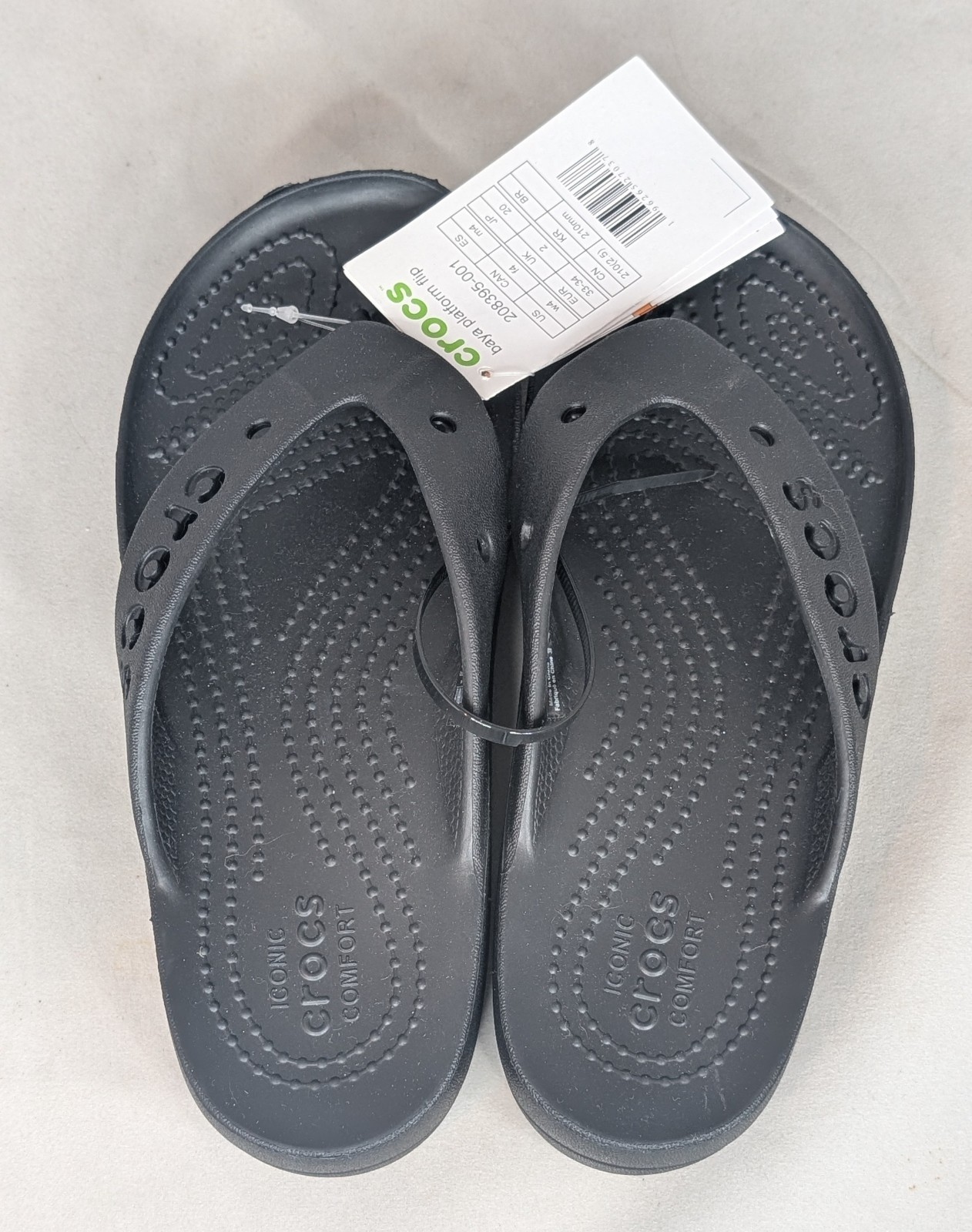 Crocs Women’s Baya Flip Flop Platform Sandals Brand New size W4