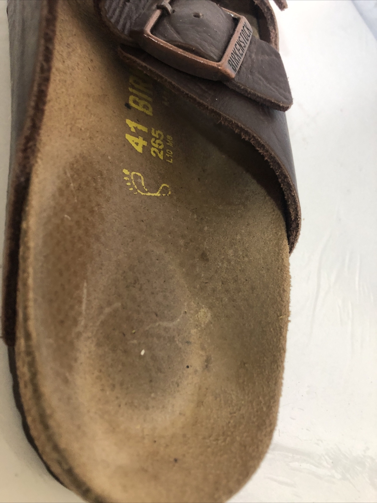 Birkenstock 265 Arizona Chocolate Brown Strappy Buckle Sandal Size 8-8 1/2 EUR 4