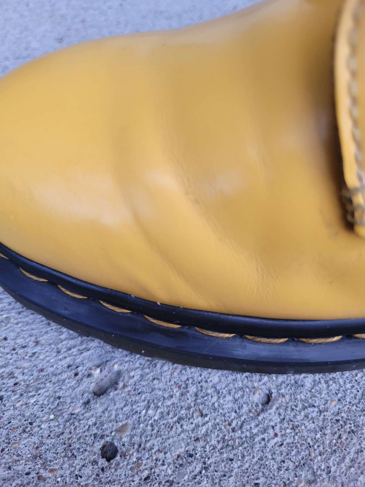 Yellow Dr. Martens 1460 Boots. U.S. Men’s 11. Women’s 12. U.K. 10. Docs.
