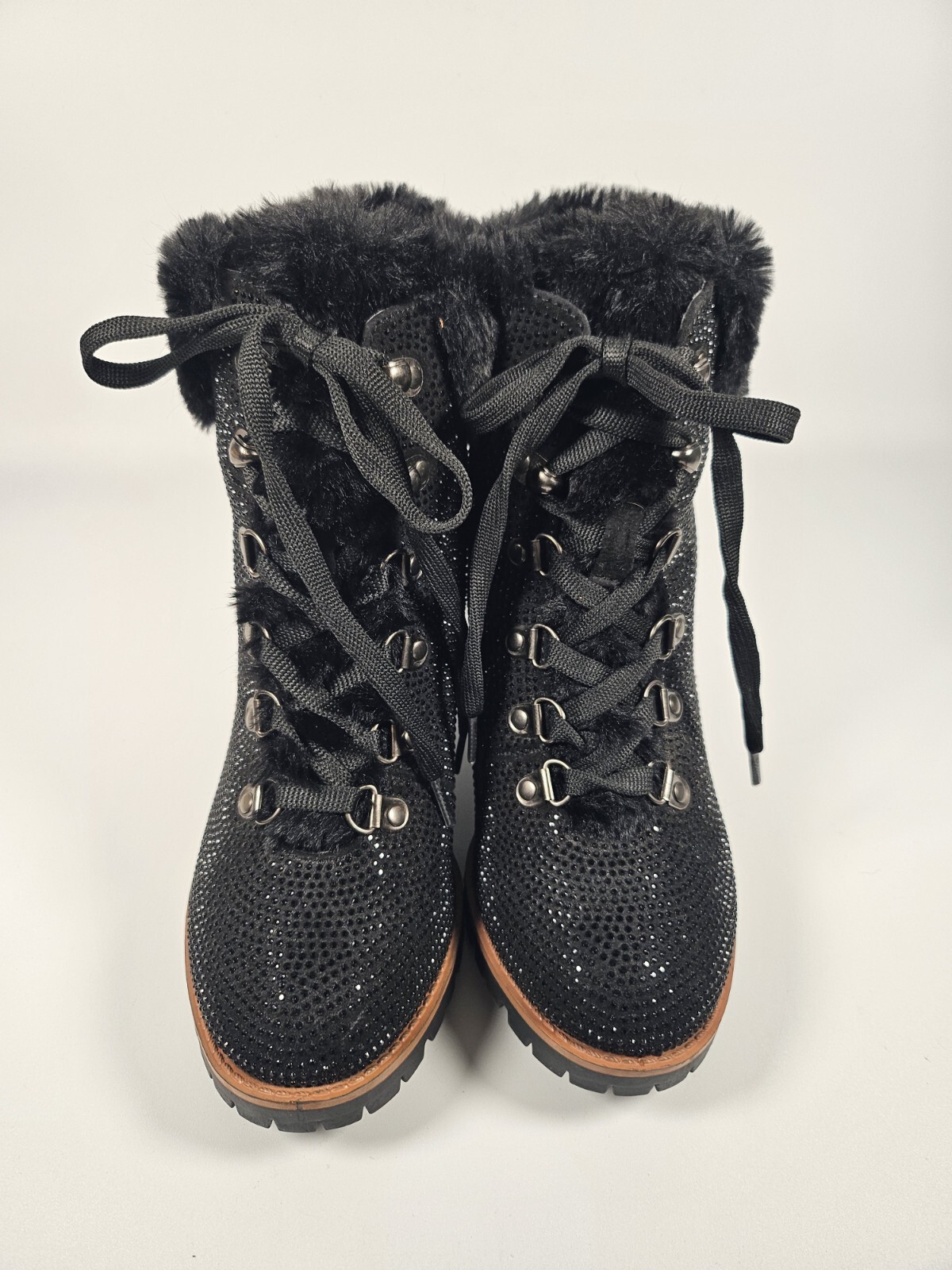 Nanette Lepore Anais Faux Fur Trim Boots Size 6
