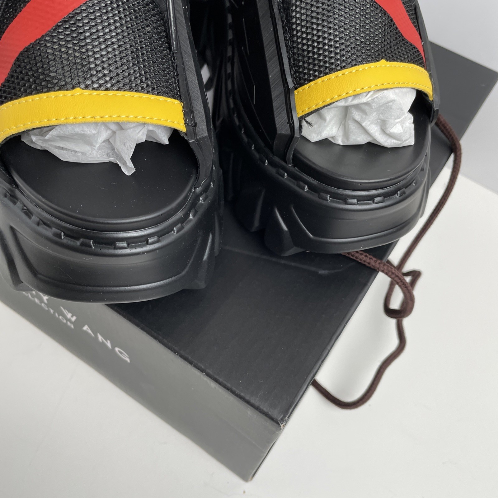 Anthony Wang Gooseberry 01 Gundam Wing Black Platform Wedge Sneakers US W 10